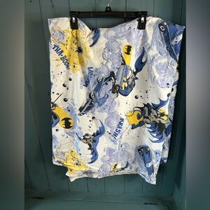 Pottery Barn Kids Light Blue Batman Flat Sheet - Twin